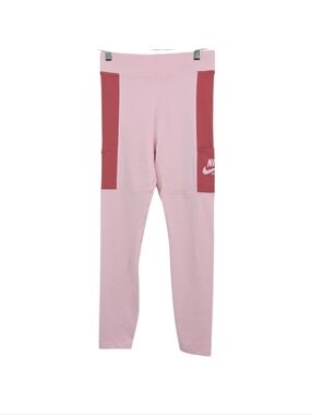 Nike Girls' Pink Colorblock Leggings Size XL Athletic Gym Trainrm Run Yoga